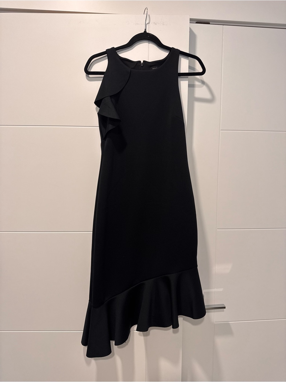 Banana Republic Black Asymmetrical Ruffle Dress